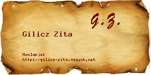 Gilicz Zita névjegykártya